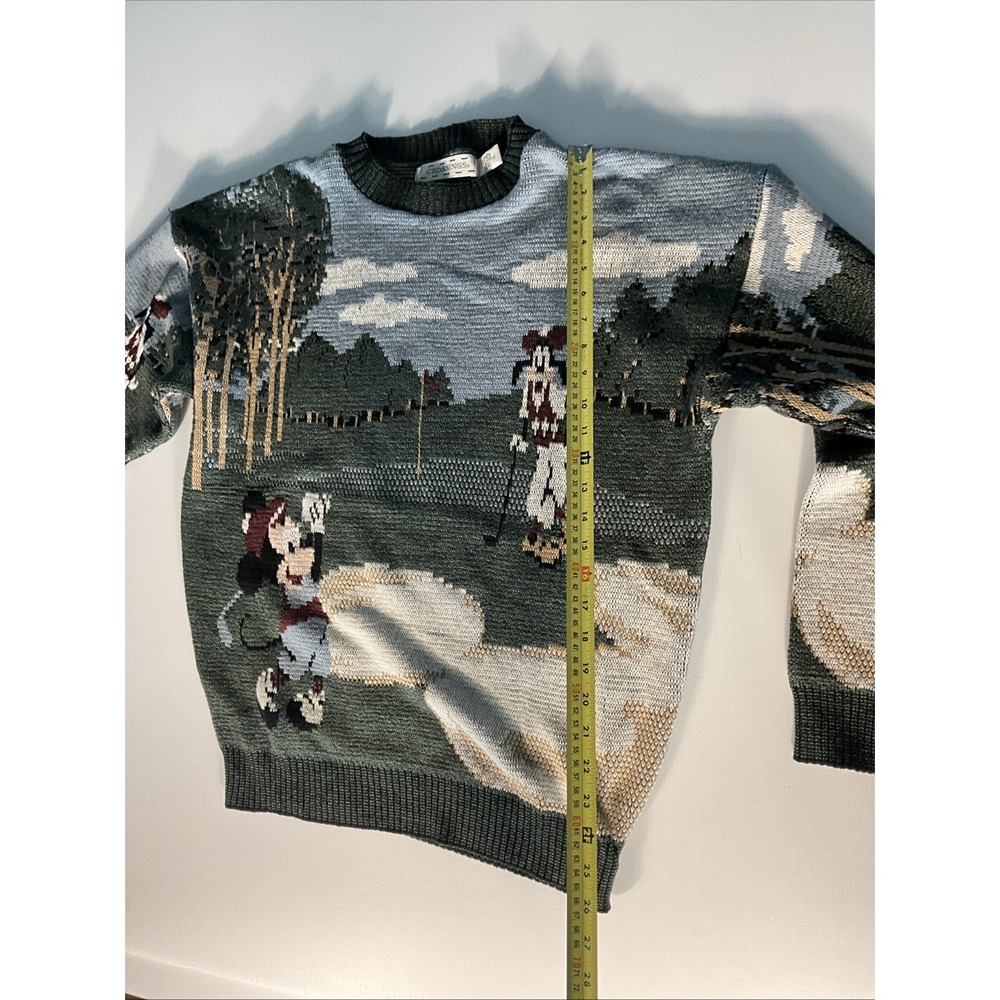 Crossings Disney Mickey Goofie Golf Sweater Knit Pullover Mens Large - Picture 5 of 7